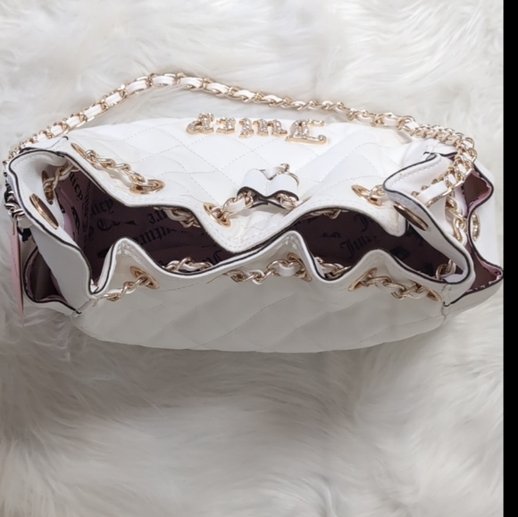 Juicy Couture Angel Fashion Icon Bucket Bag with Chain and Rhinestone Detail 💎 - Picture 13 of 17